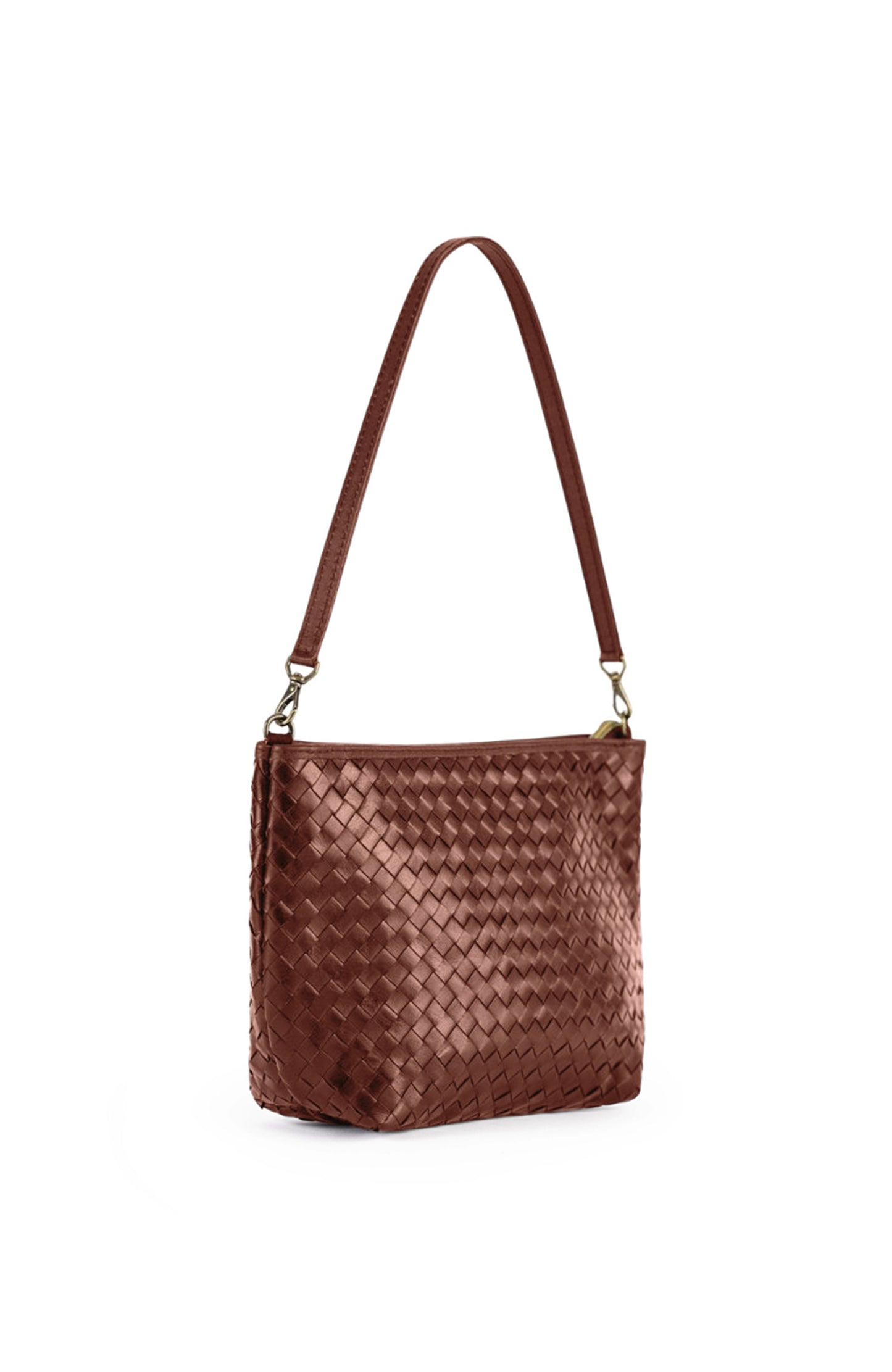 Woven Leather Shoulder Bag