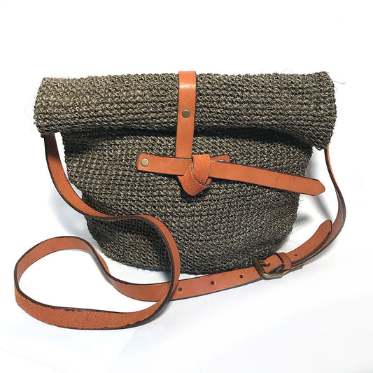 MINGA | Carmen Woven Crossbody Bag | Sage Green