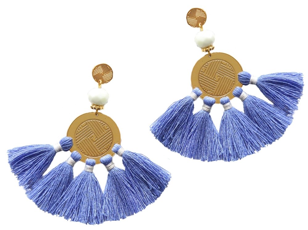 Sol Tassel Earring - Periwinkle