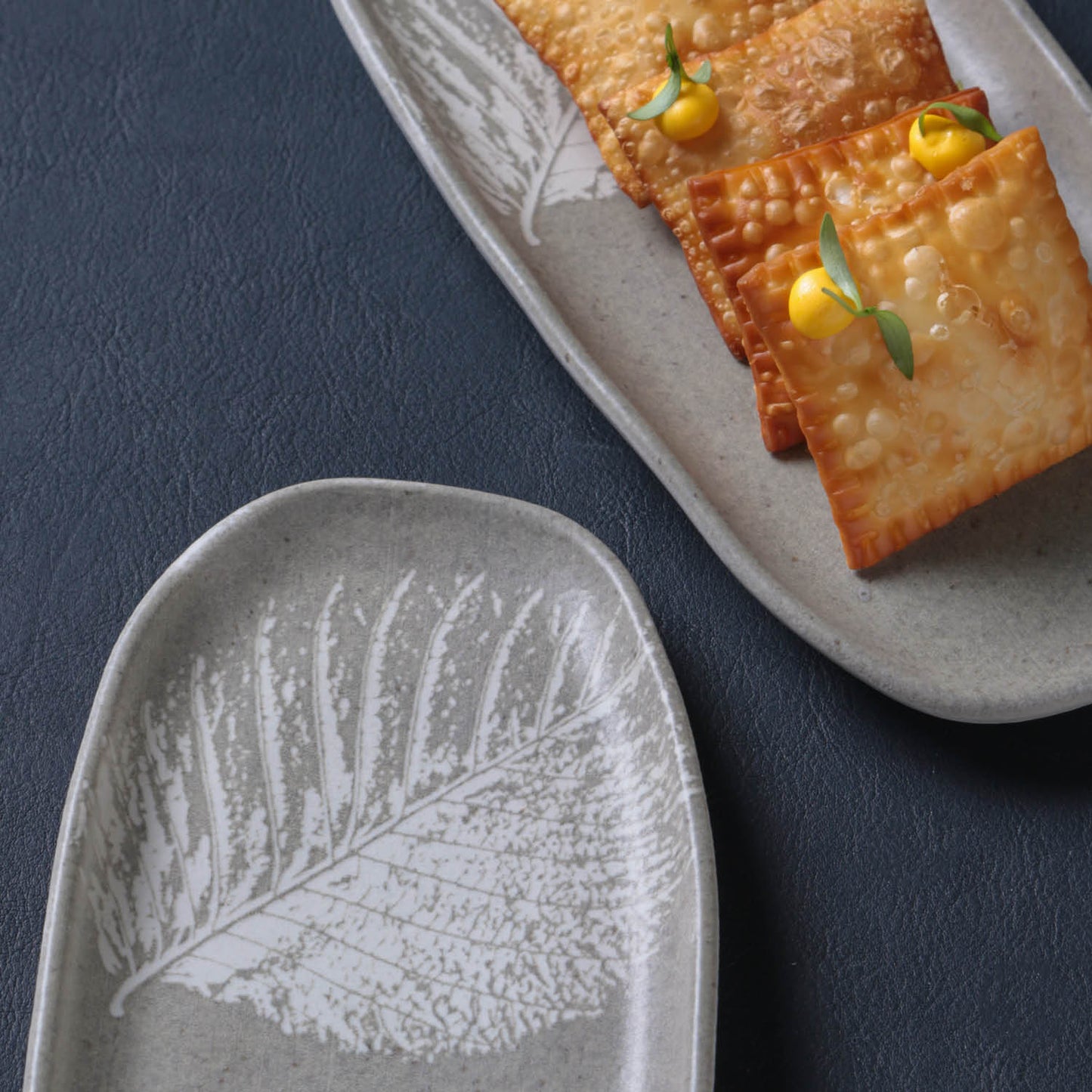 Shallow Organic Oval Platter Small Set of 4