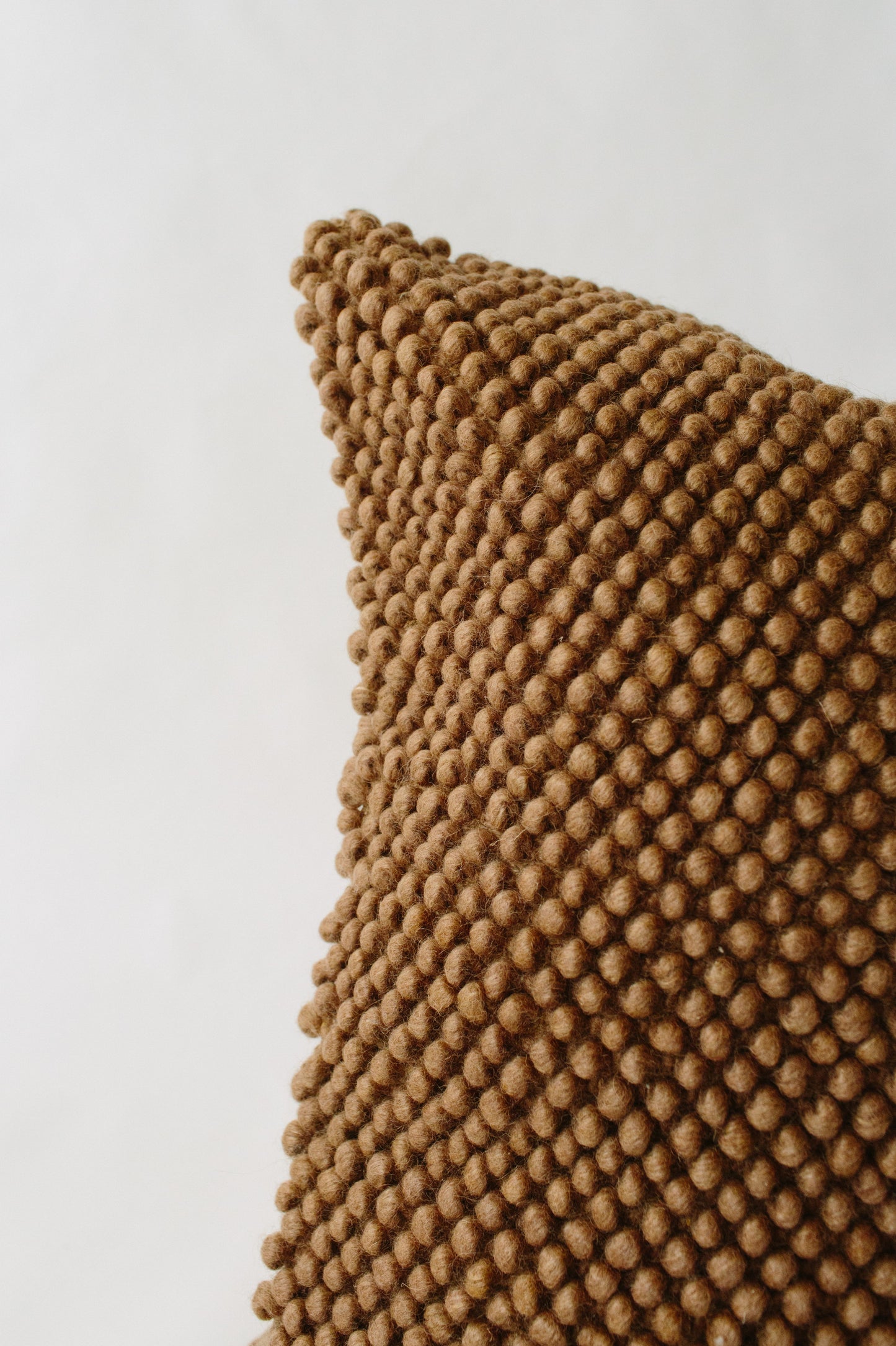 LOOM Imports Brown Nub Wool Pillow cover