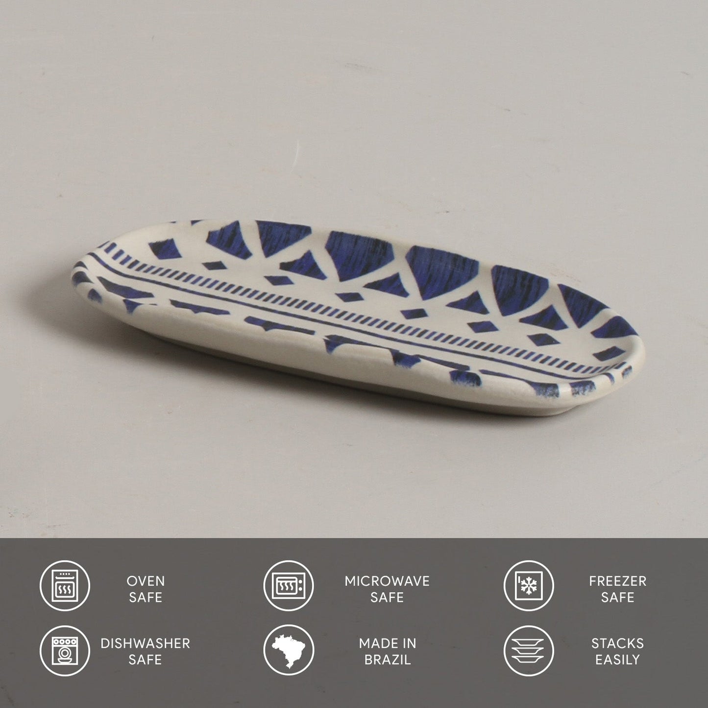 Shallow Organic Oval Platter Mini Set of 4