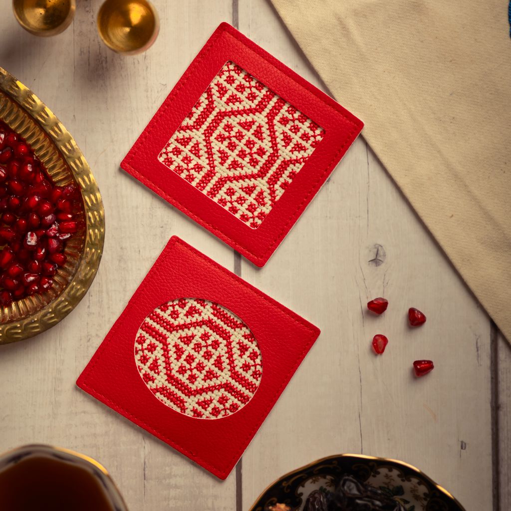 Dalia Coasters - Palestinian Red