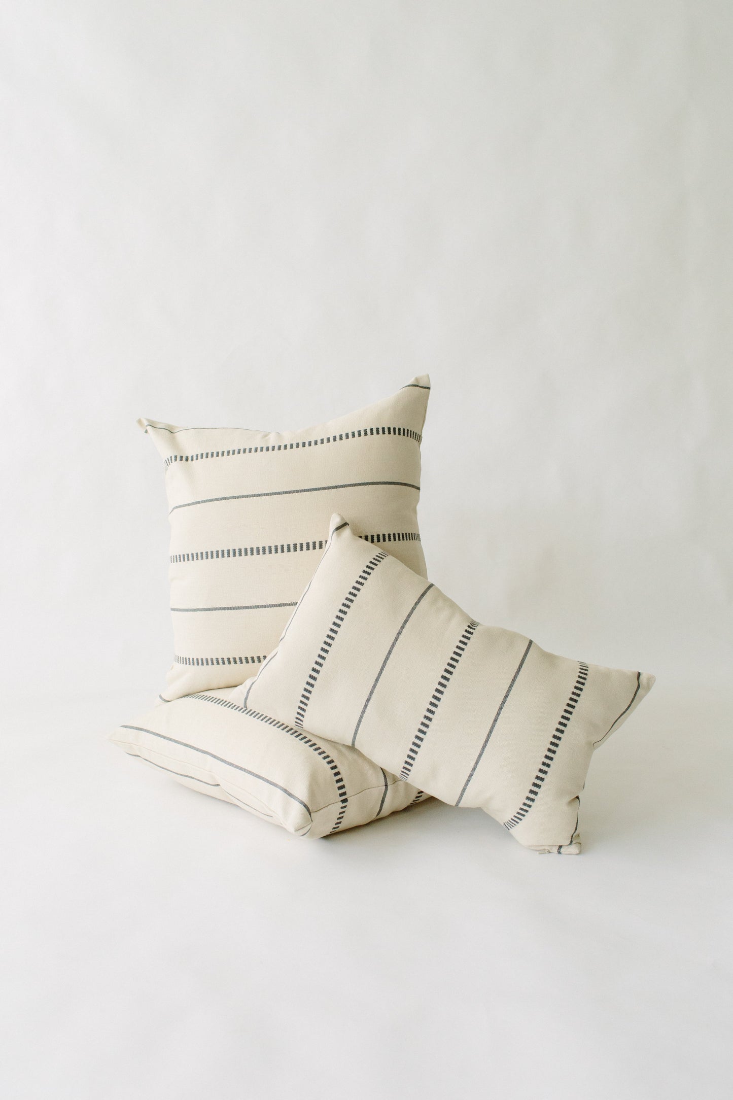 LOOM Imports Cream & Gray Brocade Pillow cover