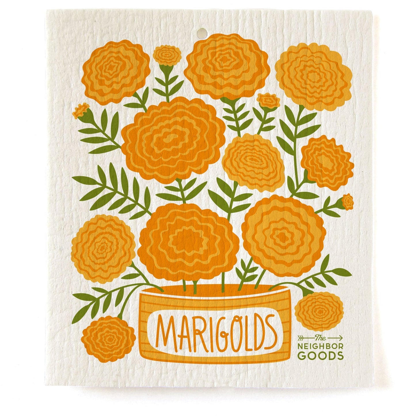 Marigolds Dish Towel + Sponge Cloth Gift Set