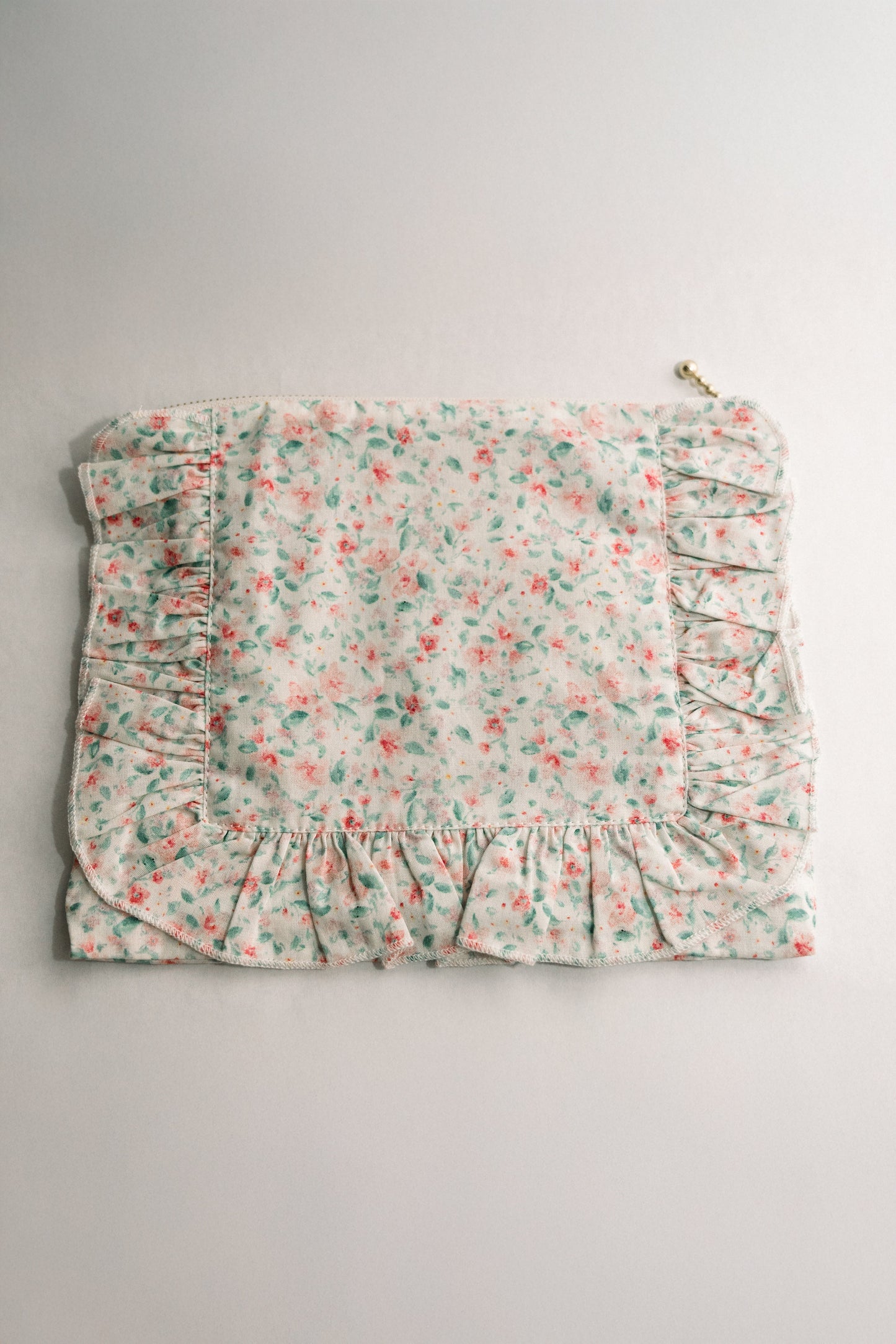 Pastel Confetti | Timeless Floral Ruffle Zipper