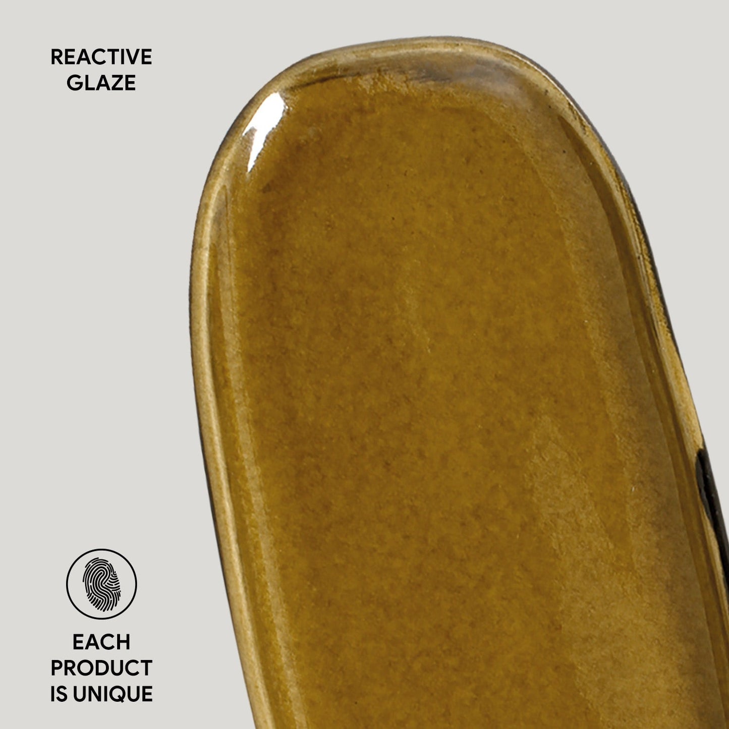 Shallow Organic Oval Platter Small Set of 4