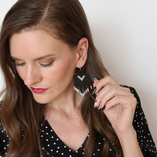 Black & Silver Earrings