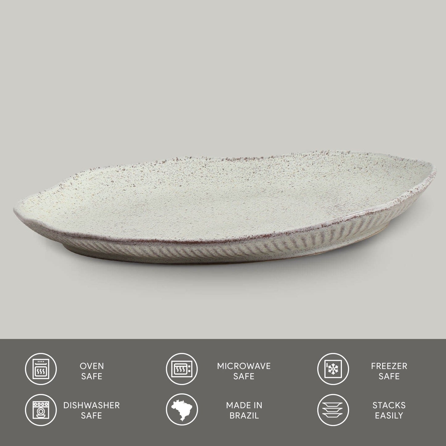 Shallow Bio Oval Platter Medium Set of 4