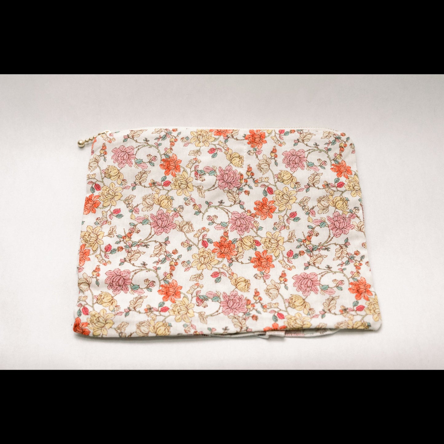 Midsummer Vine | Timeless Floral Ruffle Zipper Pouch