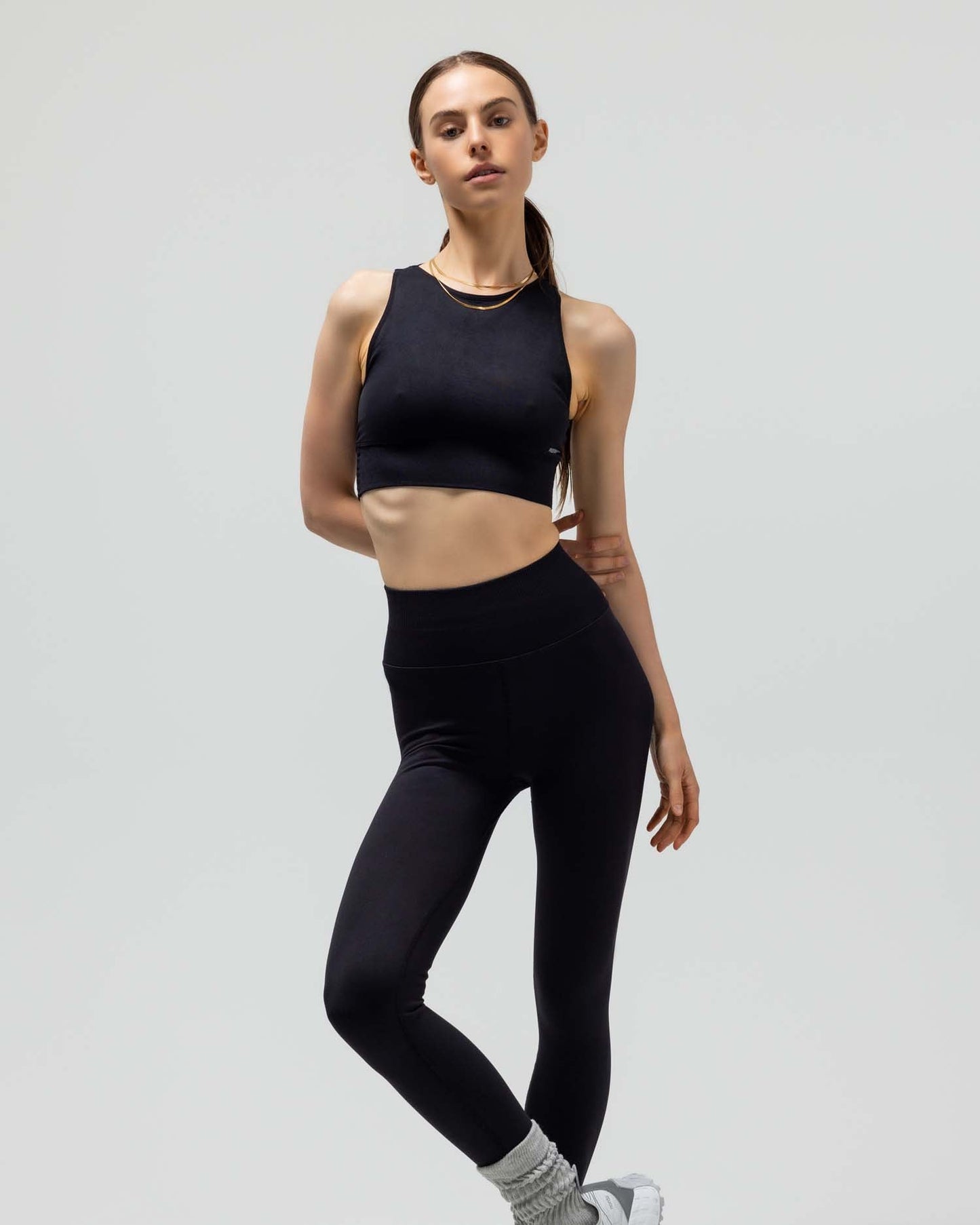 THE JERSEY KEYHOLE SPORTS BRA W/FUSED WAIST BAND