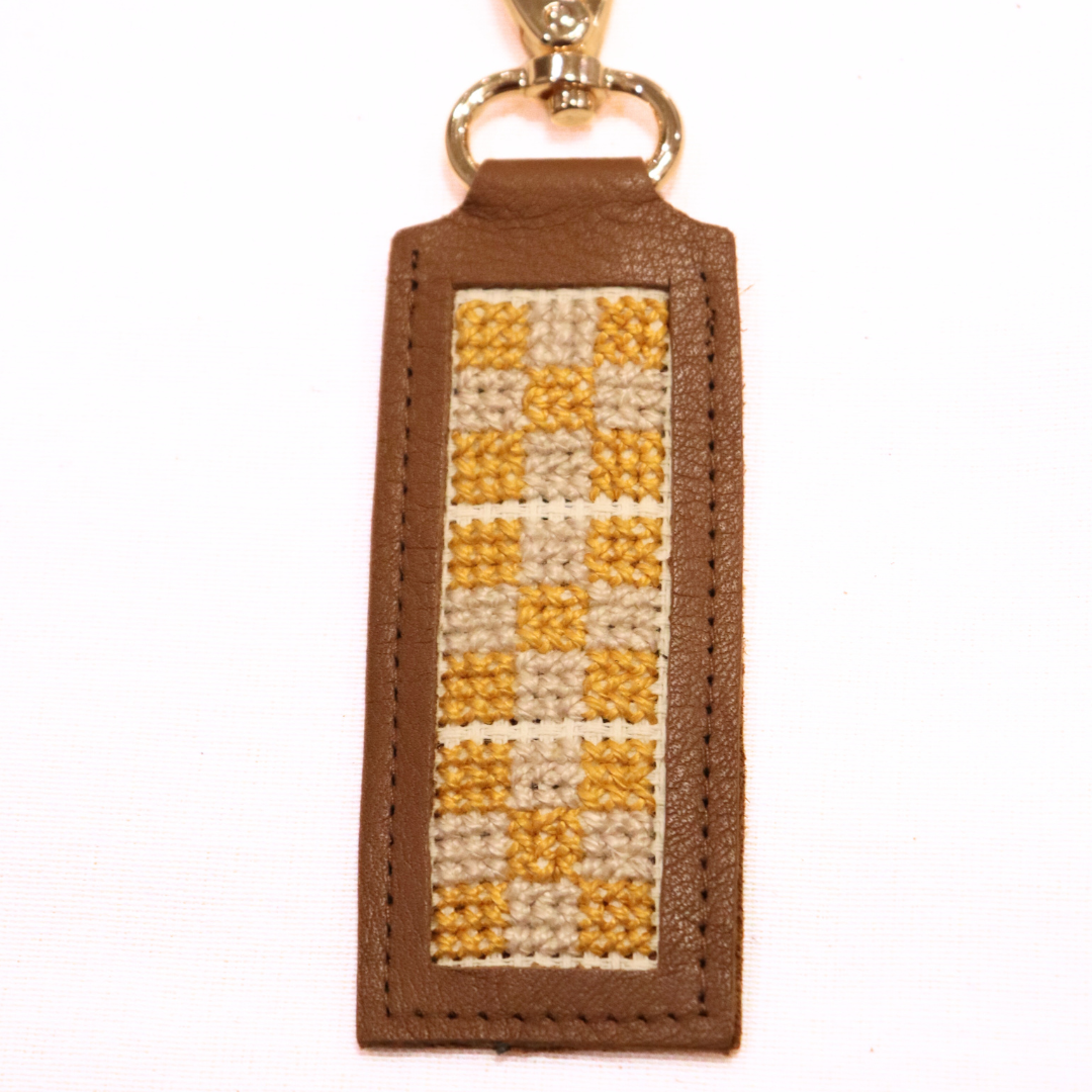 Leather Key Fob - Checkers