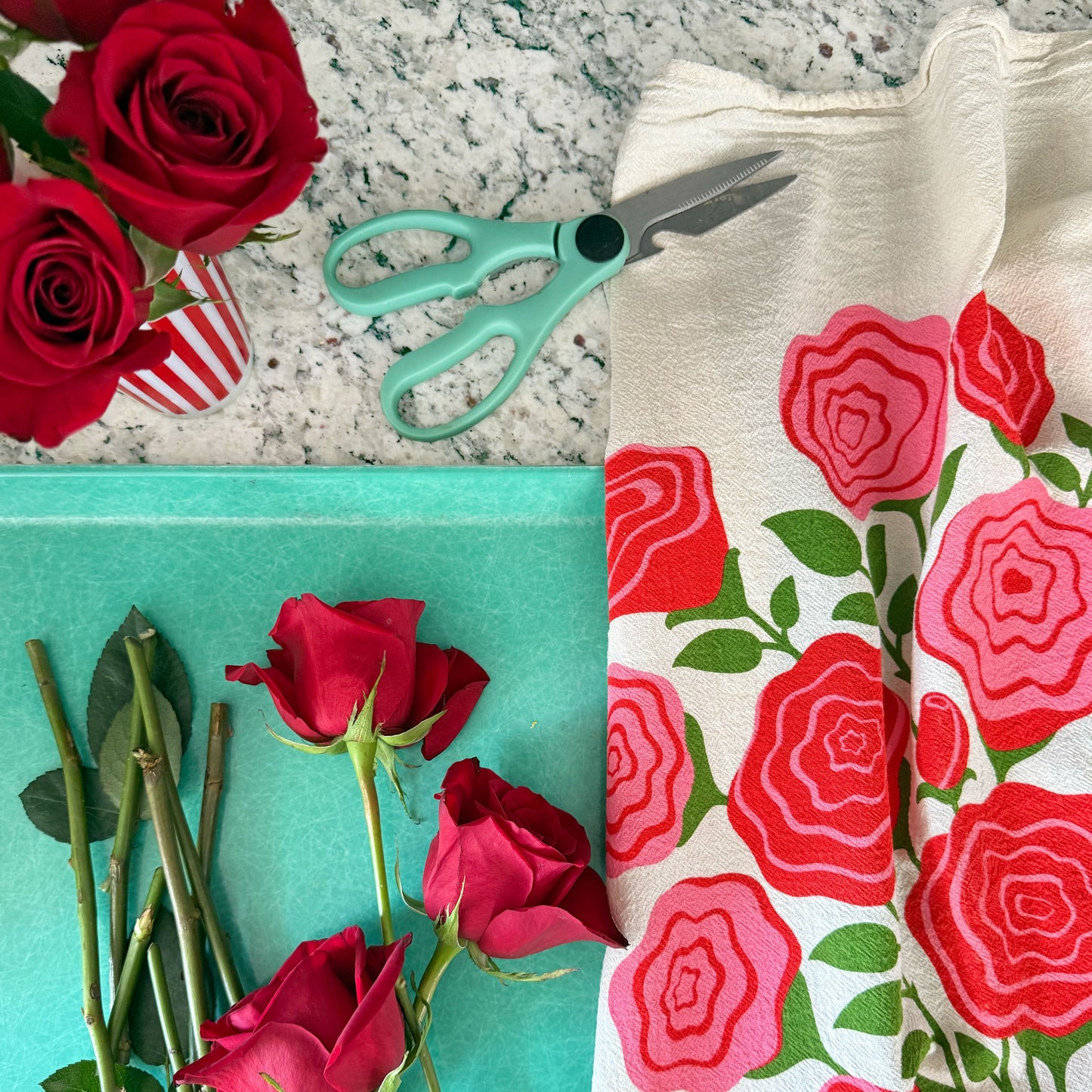 Rose Garden - Dish Towel Set of 2
