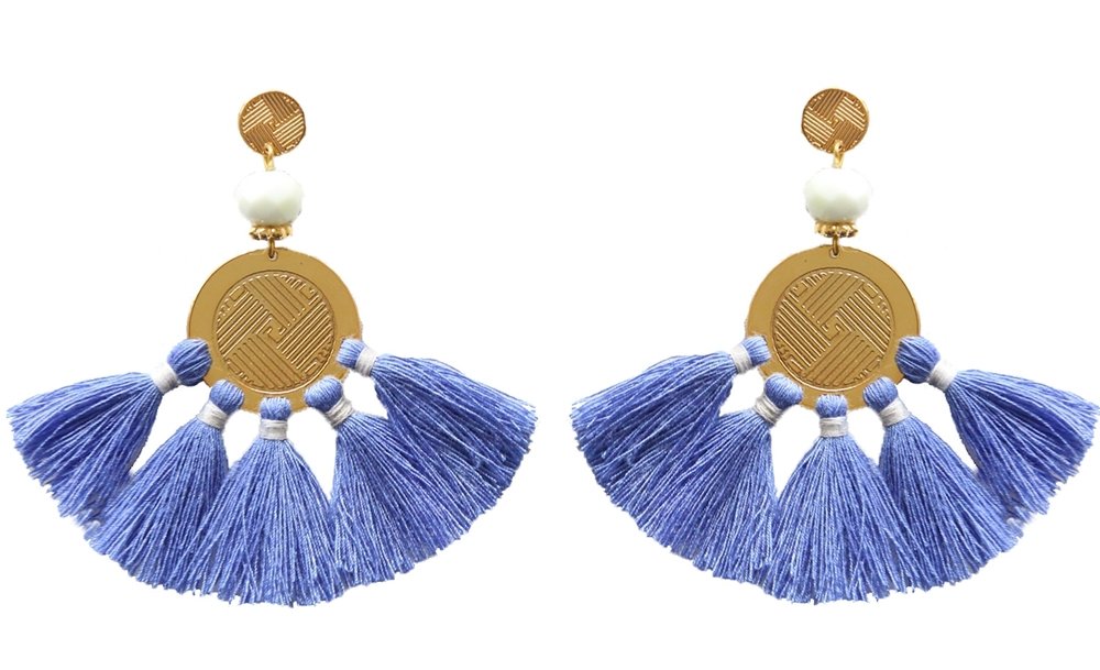 Sol Tassel Earring - Periwinkle