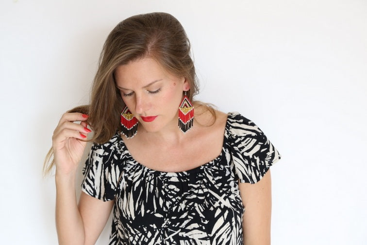 Fire Embera Earrings