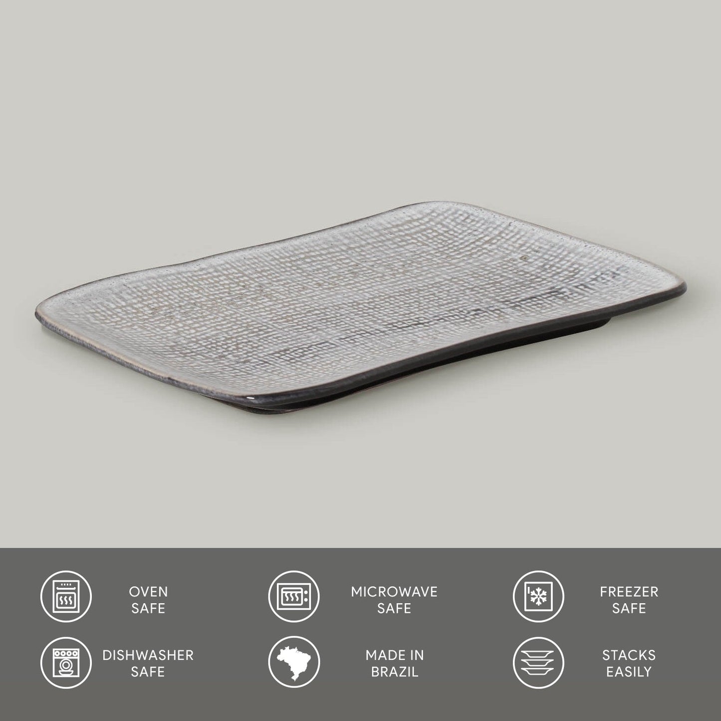 Rectangular Platter Juta Medium Set of 4