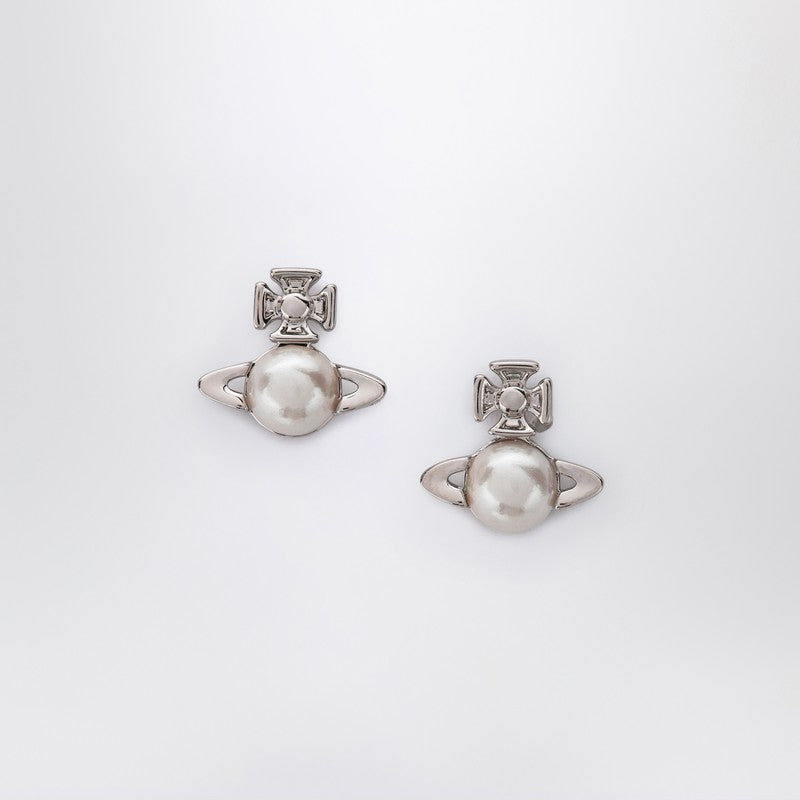 Vivienne Westwood Silver Balbina Earrings With Pearl Women