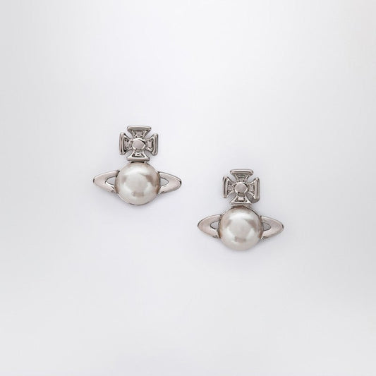 Vivienne Westwood Silver Balbina Earrings With Pearl Women