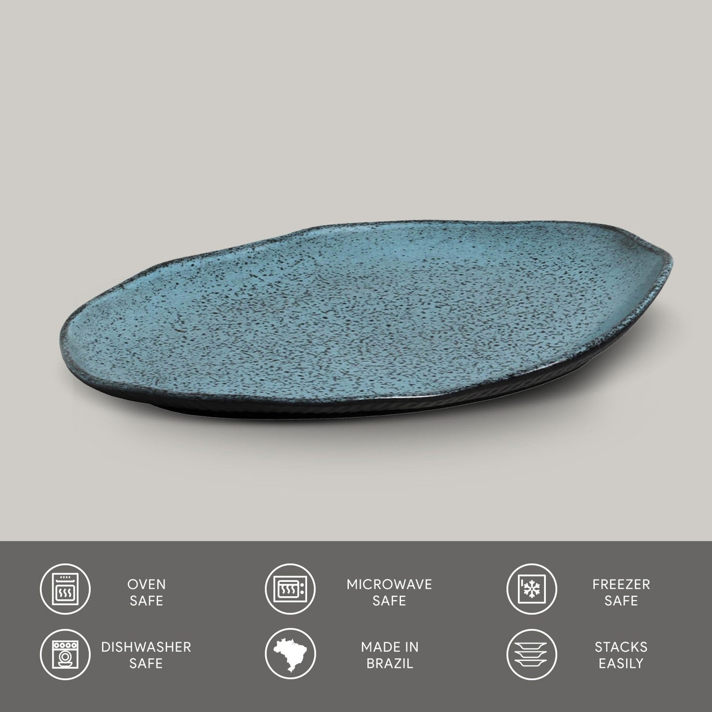 Shallow Bio Oval Platter Medium Set of 4