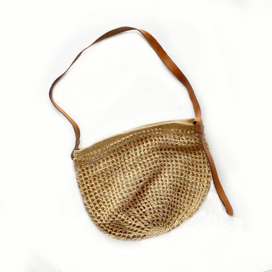 MINGA | Maria Woven Market Bag - Leather Strap