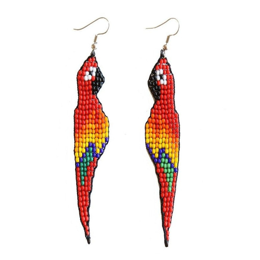 Red Parrot Earrings