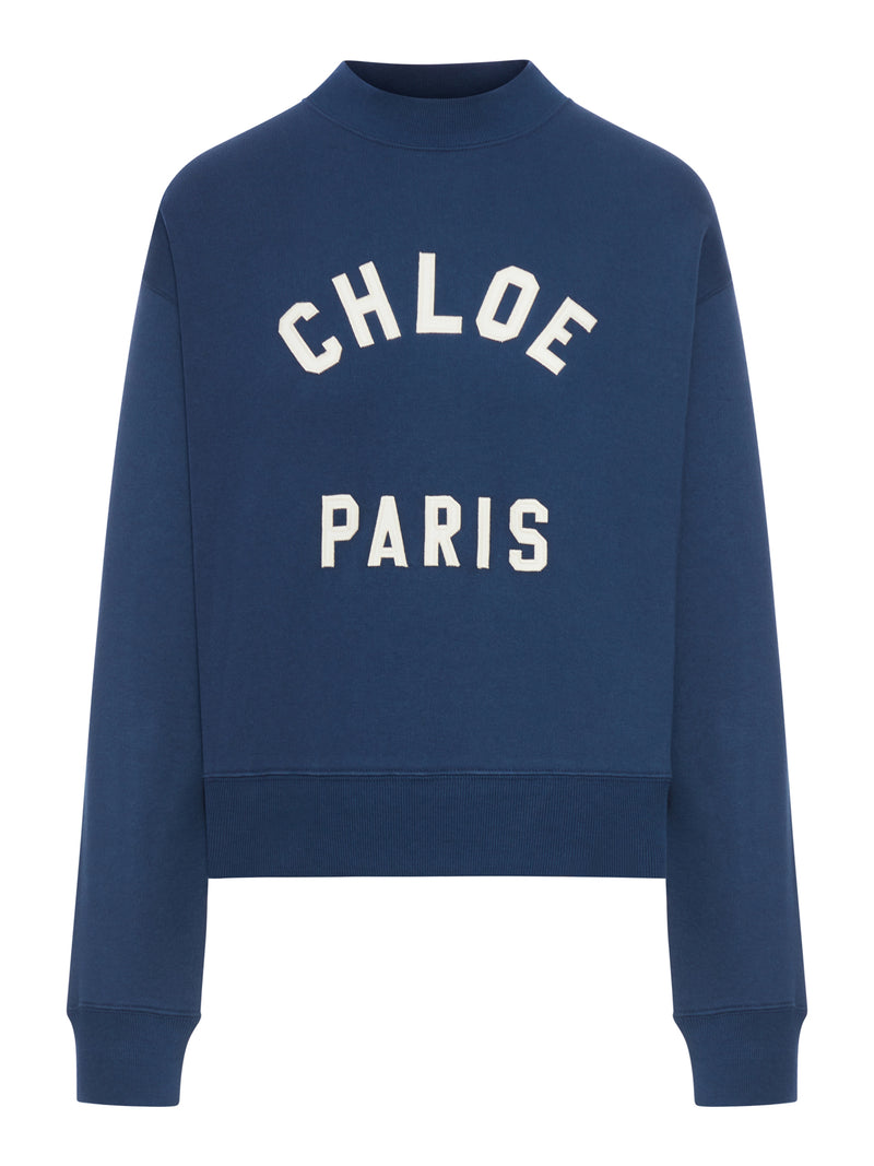 Chloe` Women High Neck Sweater With Logo