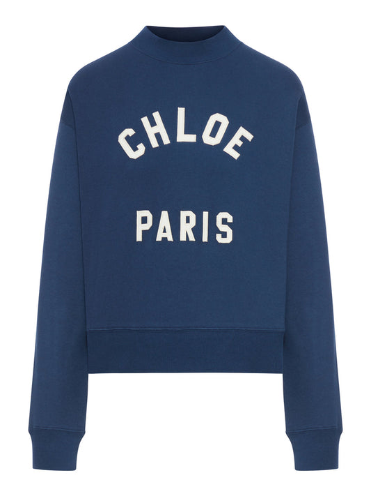 Chloe` Women High Neck Sweater With Logo