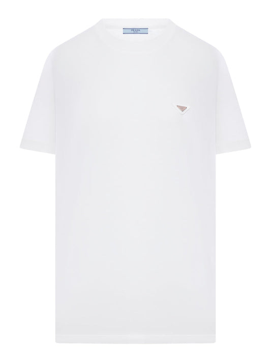 Prada Women T-Shirt Crew Jersey