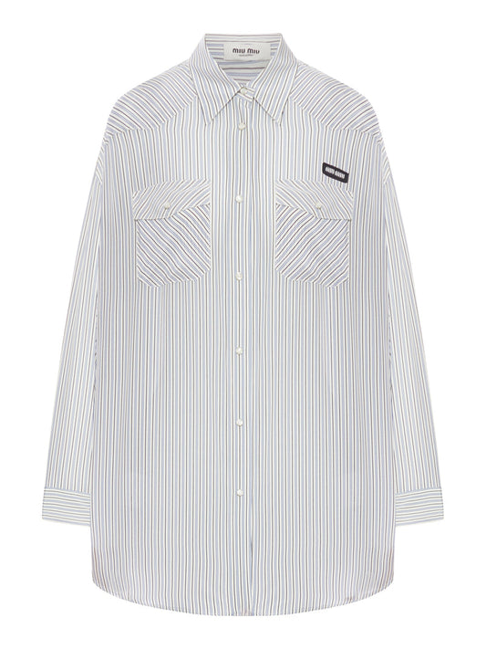 Miu Miu Women Striped Poplin Shirt