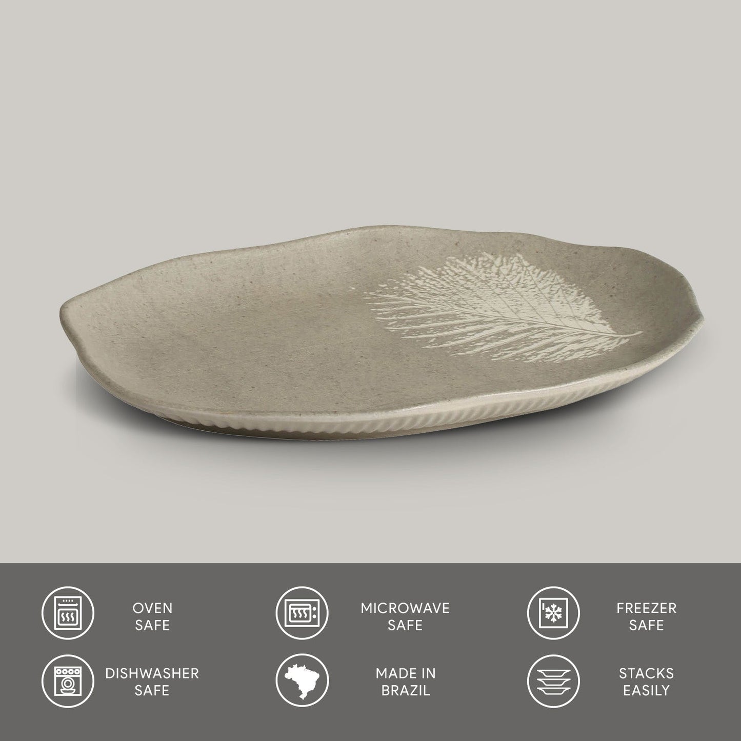 Shallow Bio Oval Platter Medium Set of 4