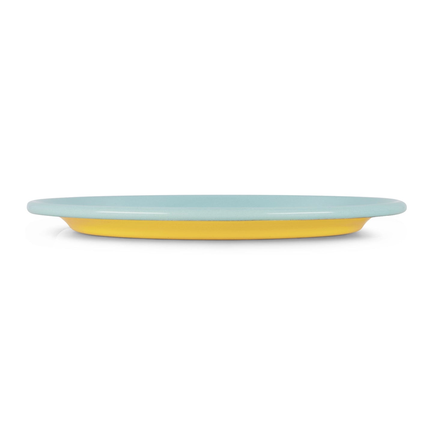 S/4 Enamel Dinner Plate  - Two Tone