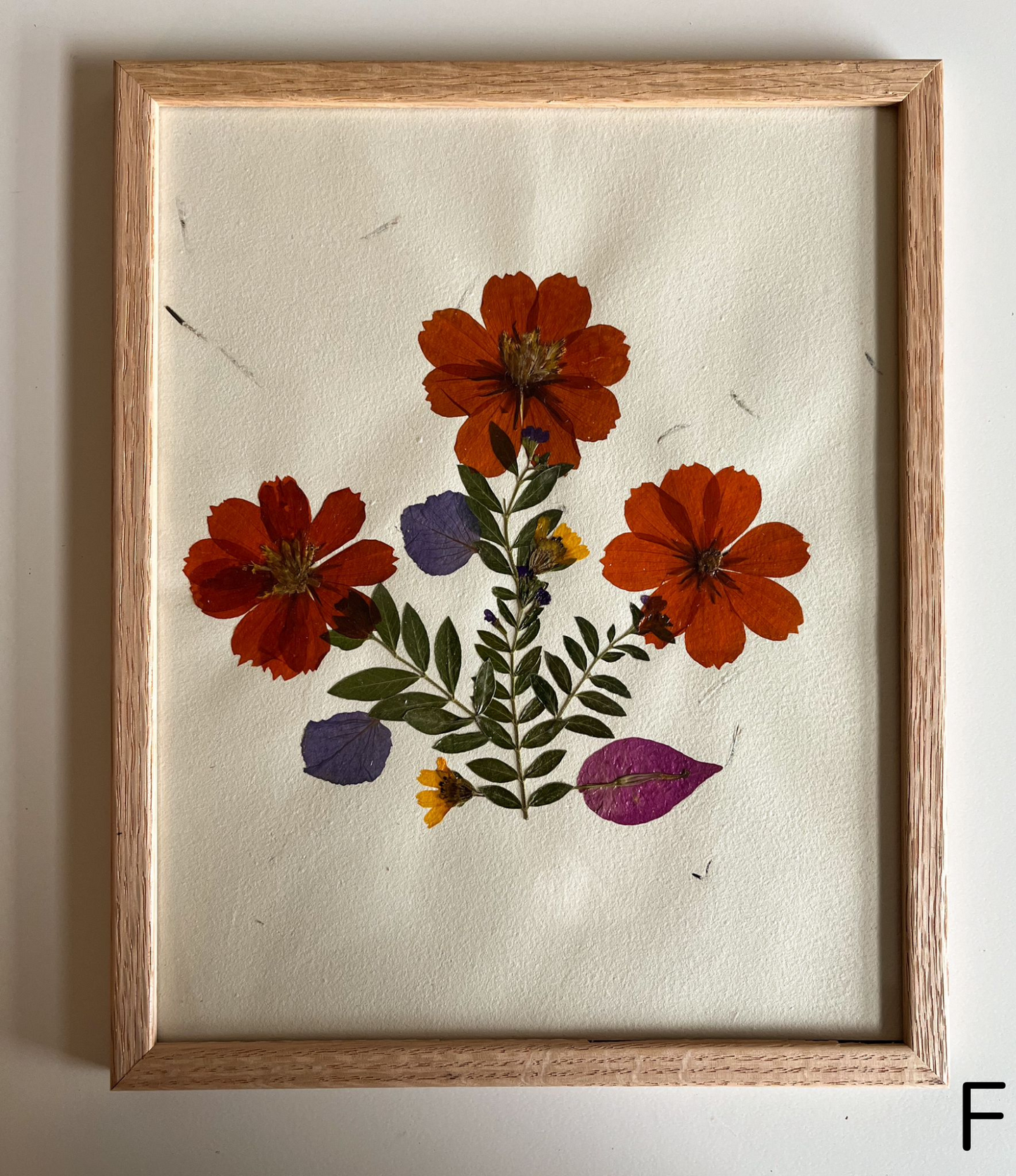 Pressed Flowers Wall Art 8x10