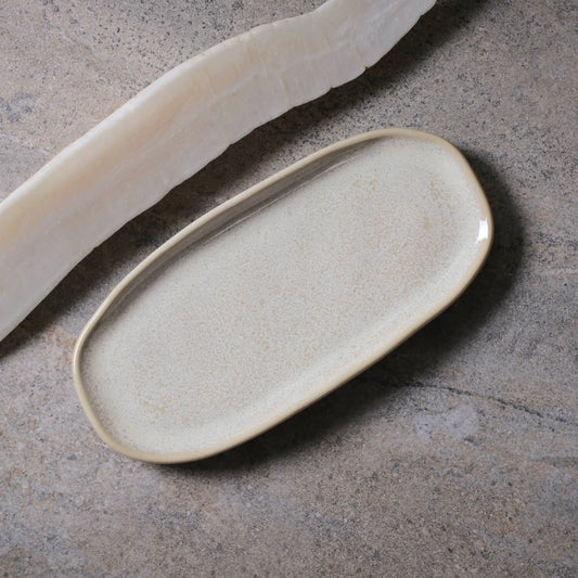 Shallow Organic Oval Platter Small Set of 4