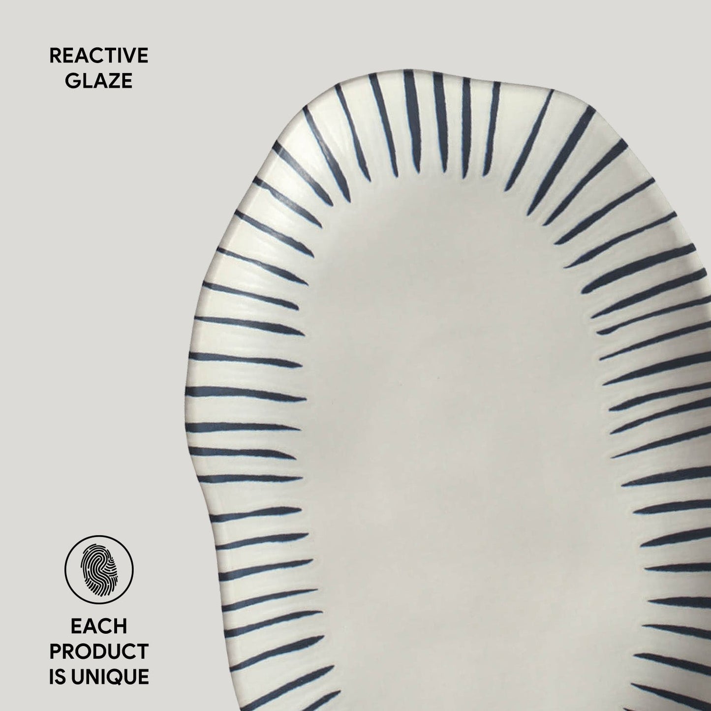 Shallow Bio Oval Platter Medium Set of 4