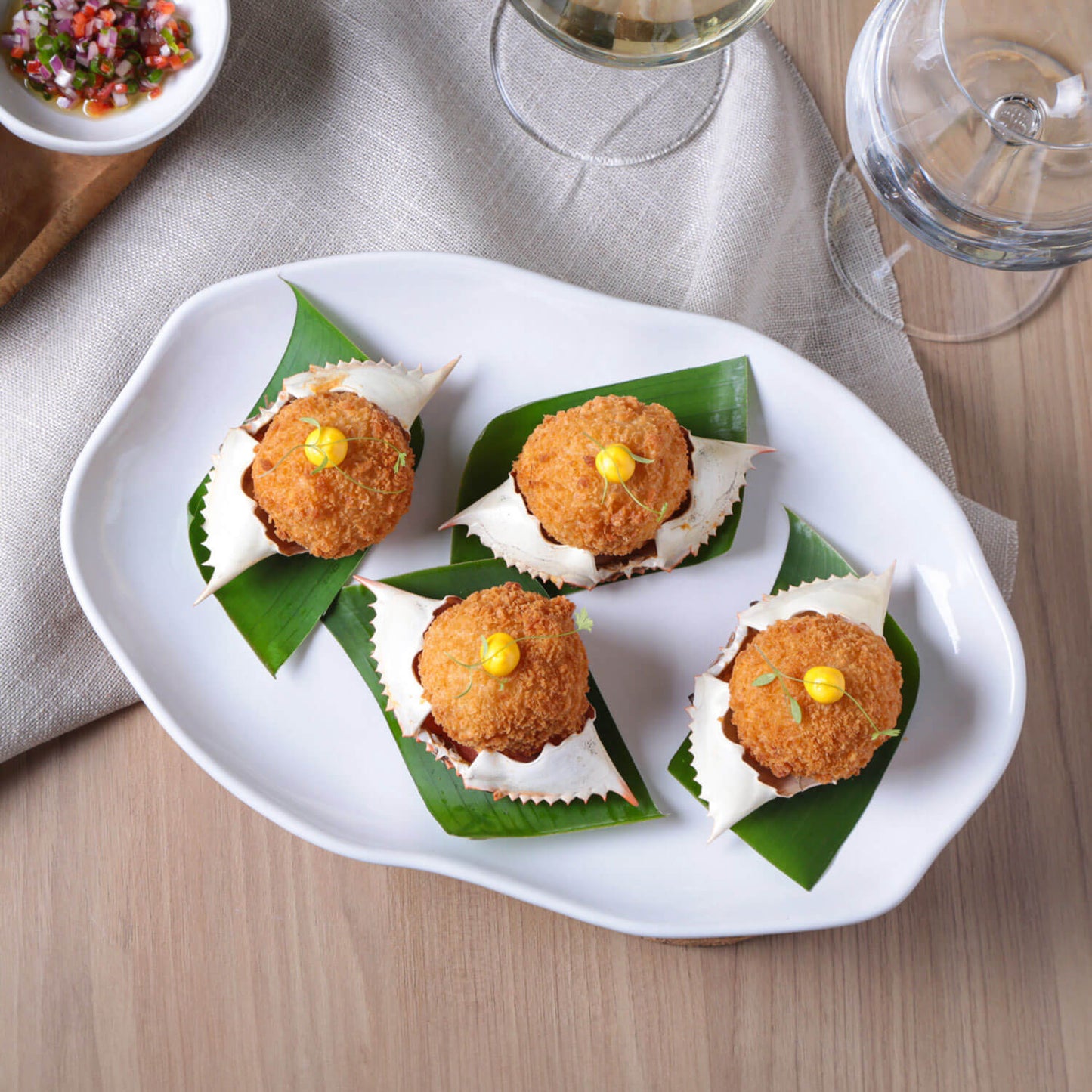 Shallow Bio Oval Platter Medium Set of 4