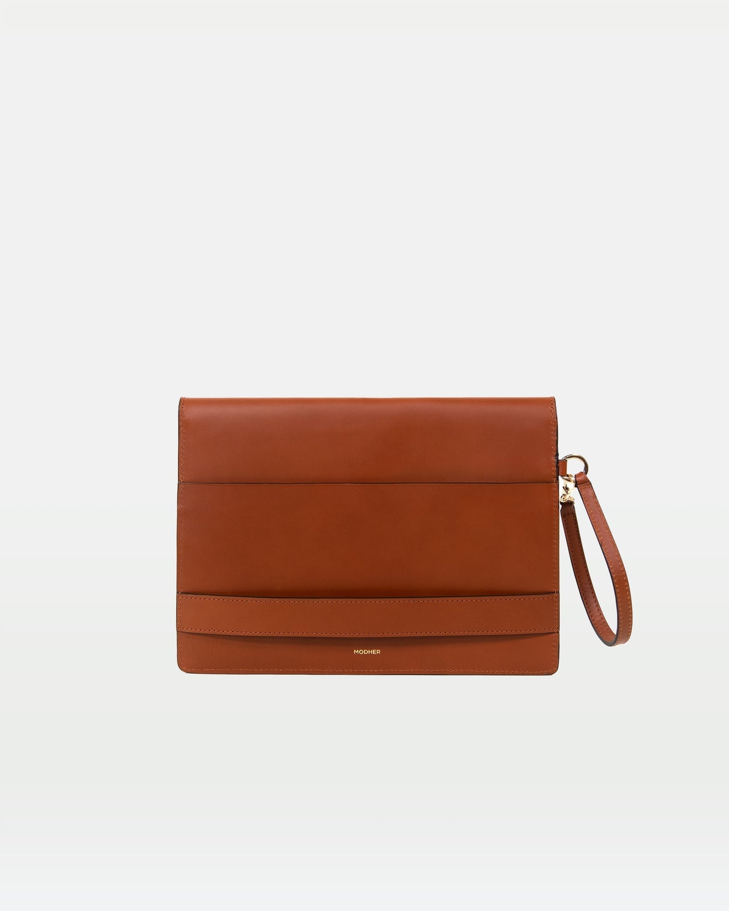 Envelope Clutch in Vegetable tanned calfskin and Suede Leather