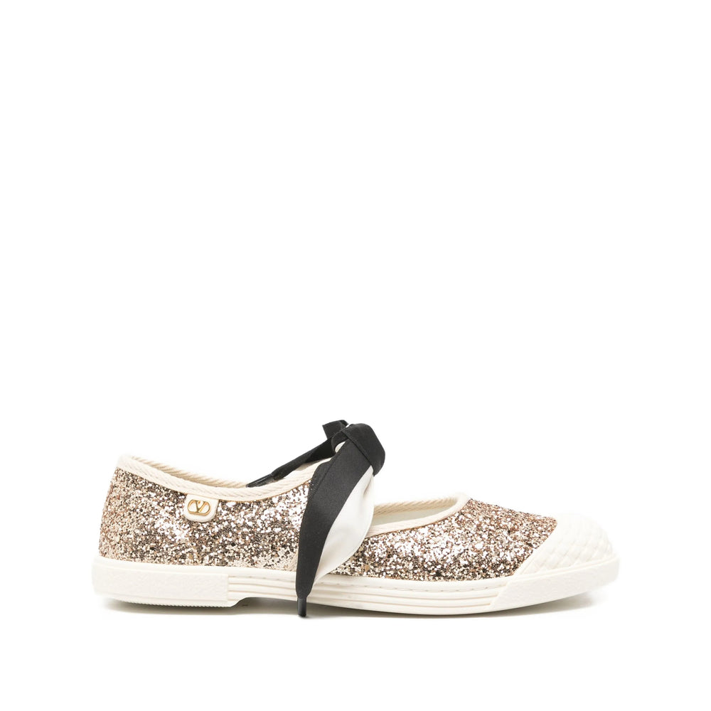 Valentino Garavani Gold Ballet Flats Women