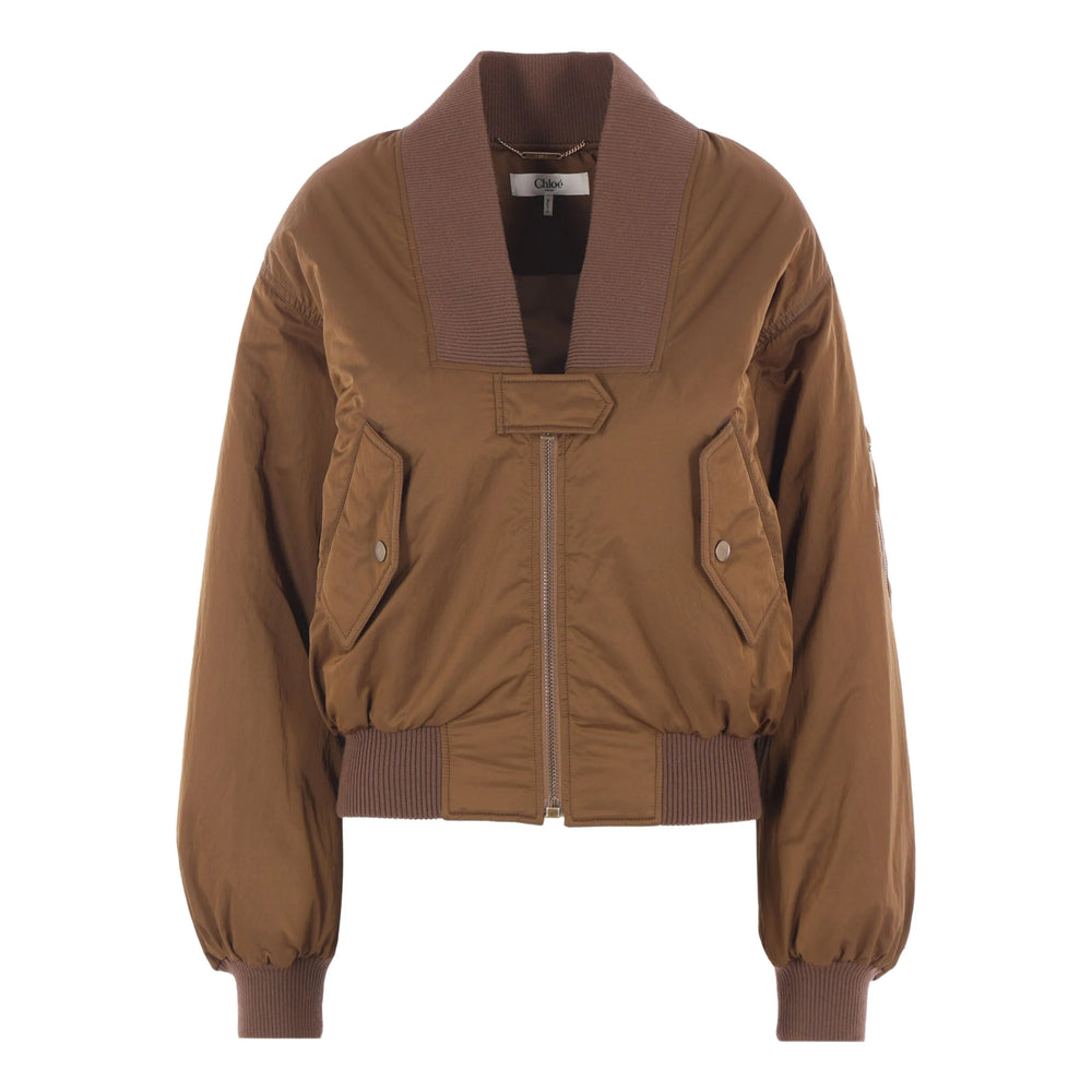 Chloé Brown Jackets - Bomber Jackets Women