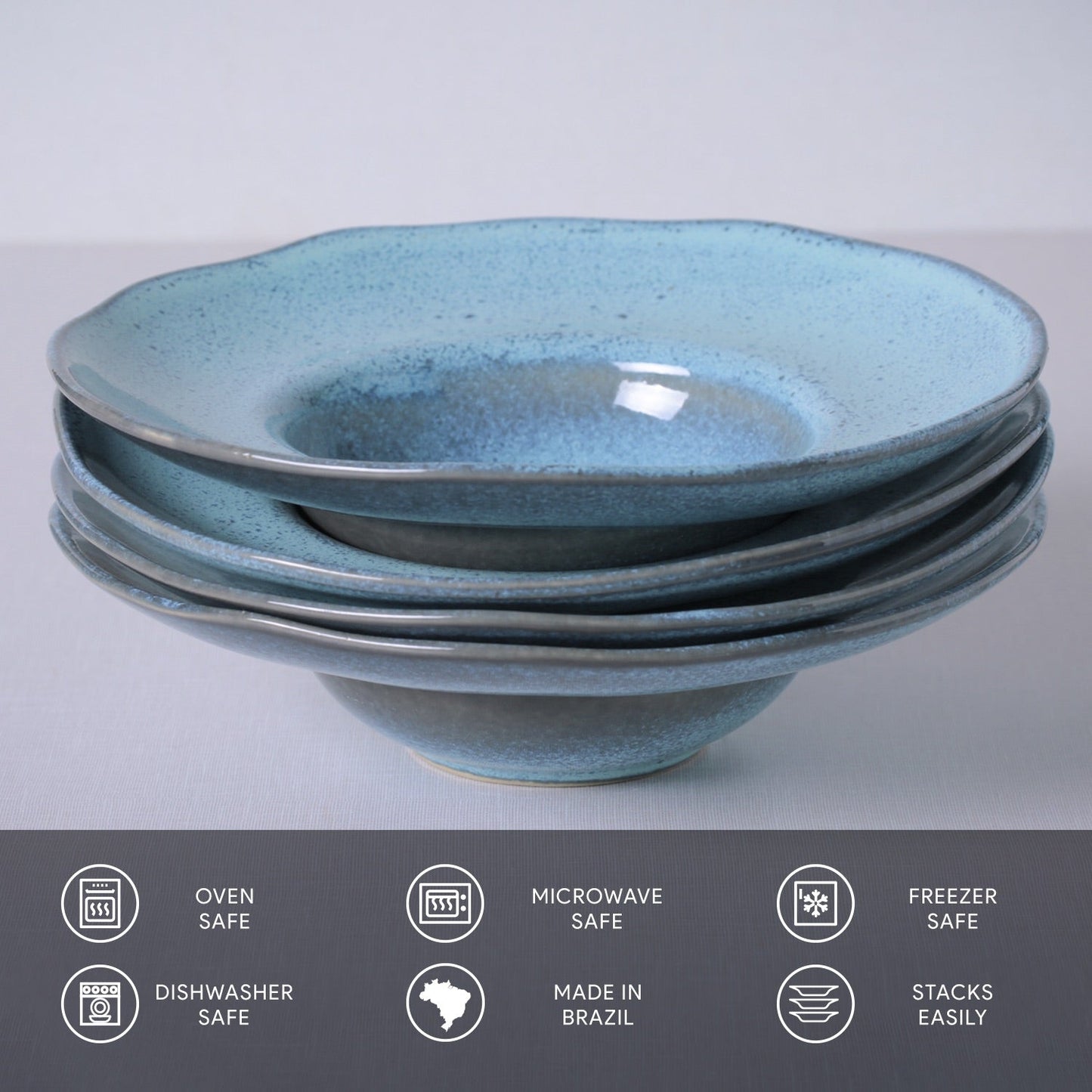 Deep Rim Plate Set of 4