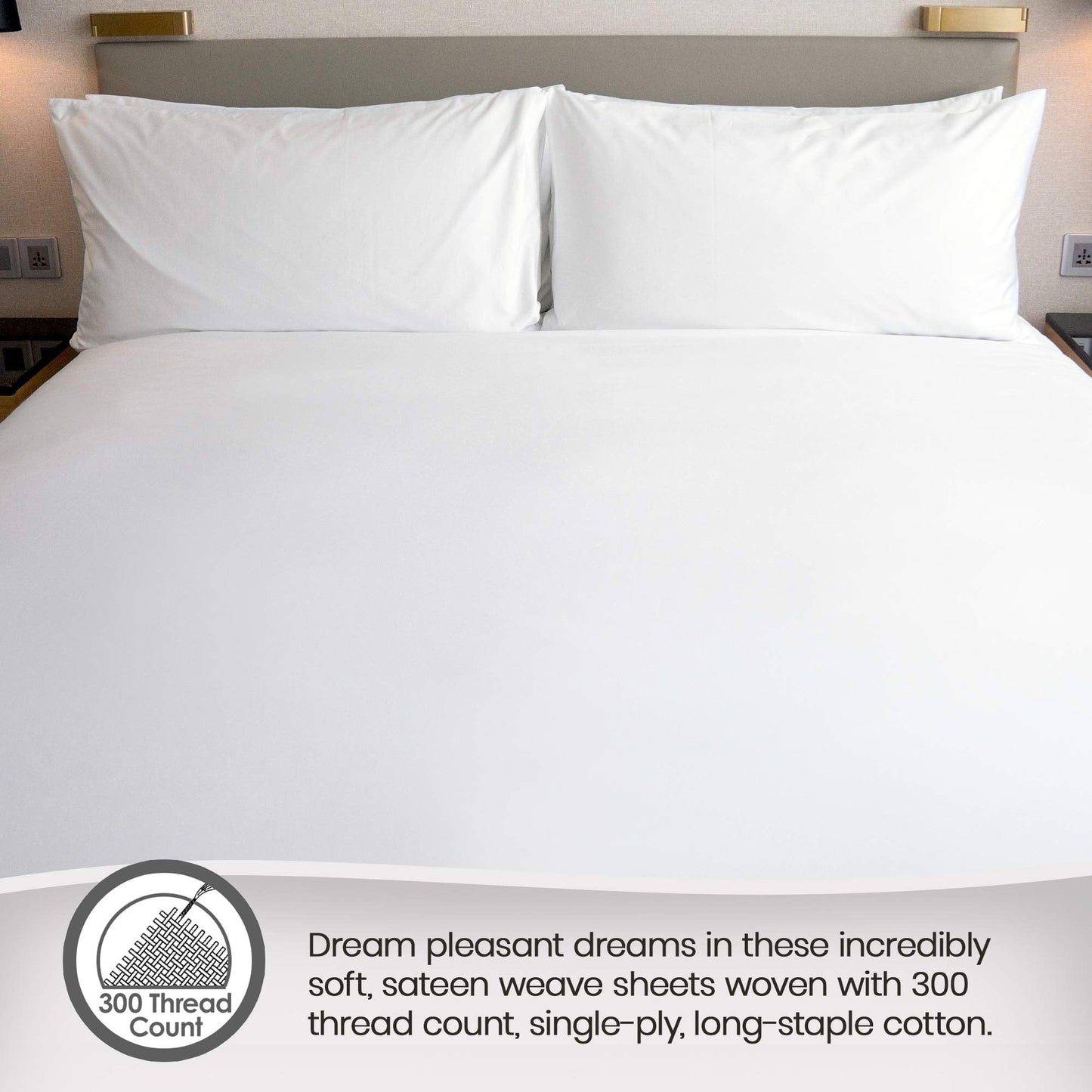 500 TC Sateen Fitted Sheet