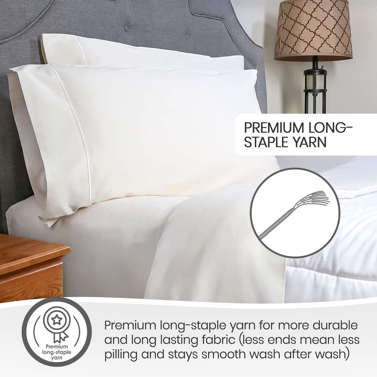 500 TC Sateen Fitted Sheet