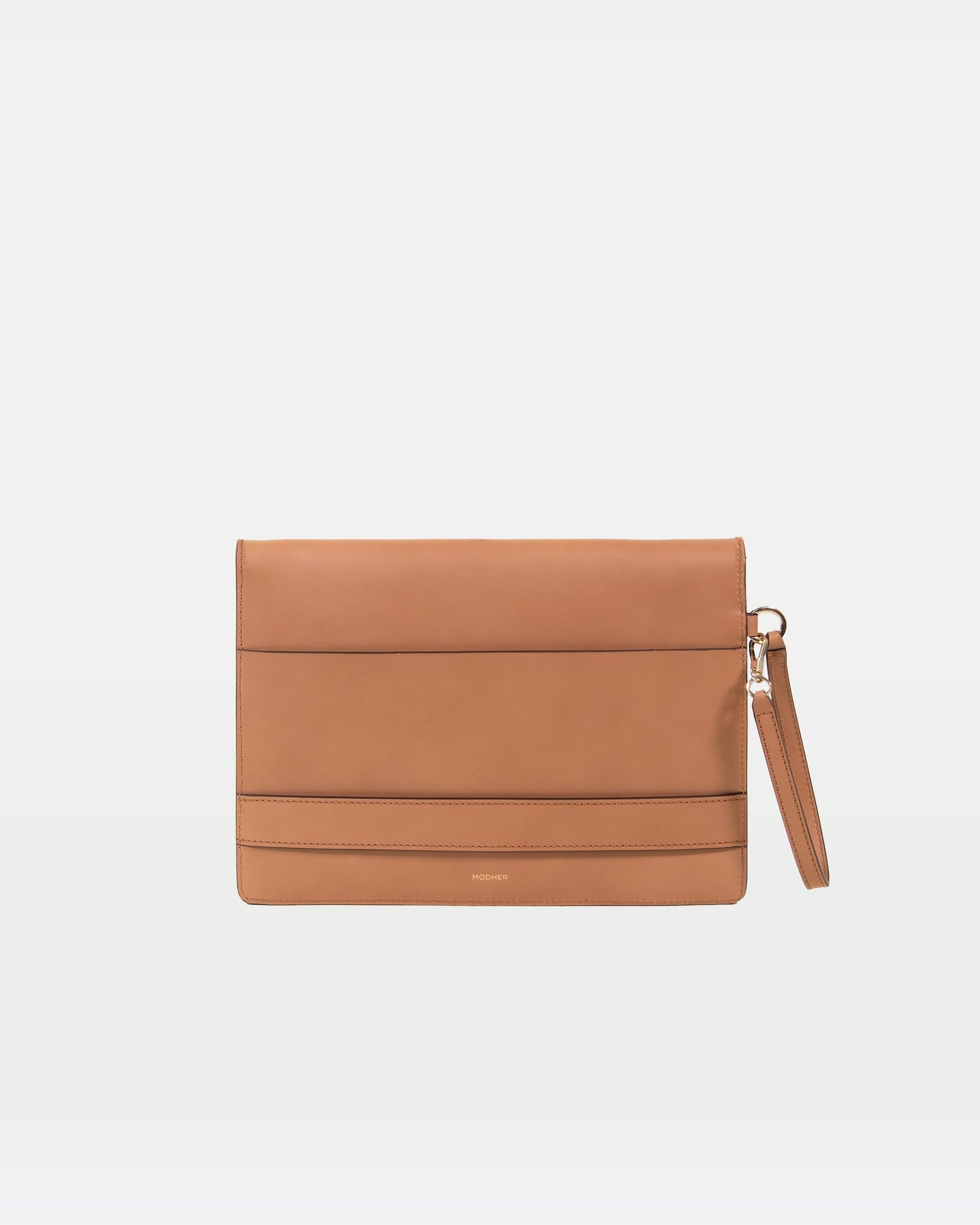 Envelope Clutch in Vegetable tanned calfskin and Suede Leather