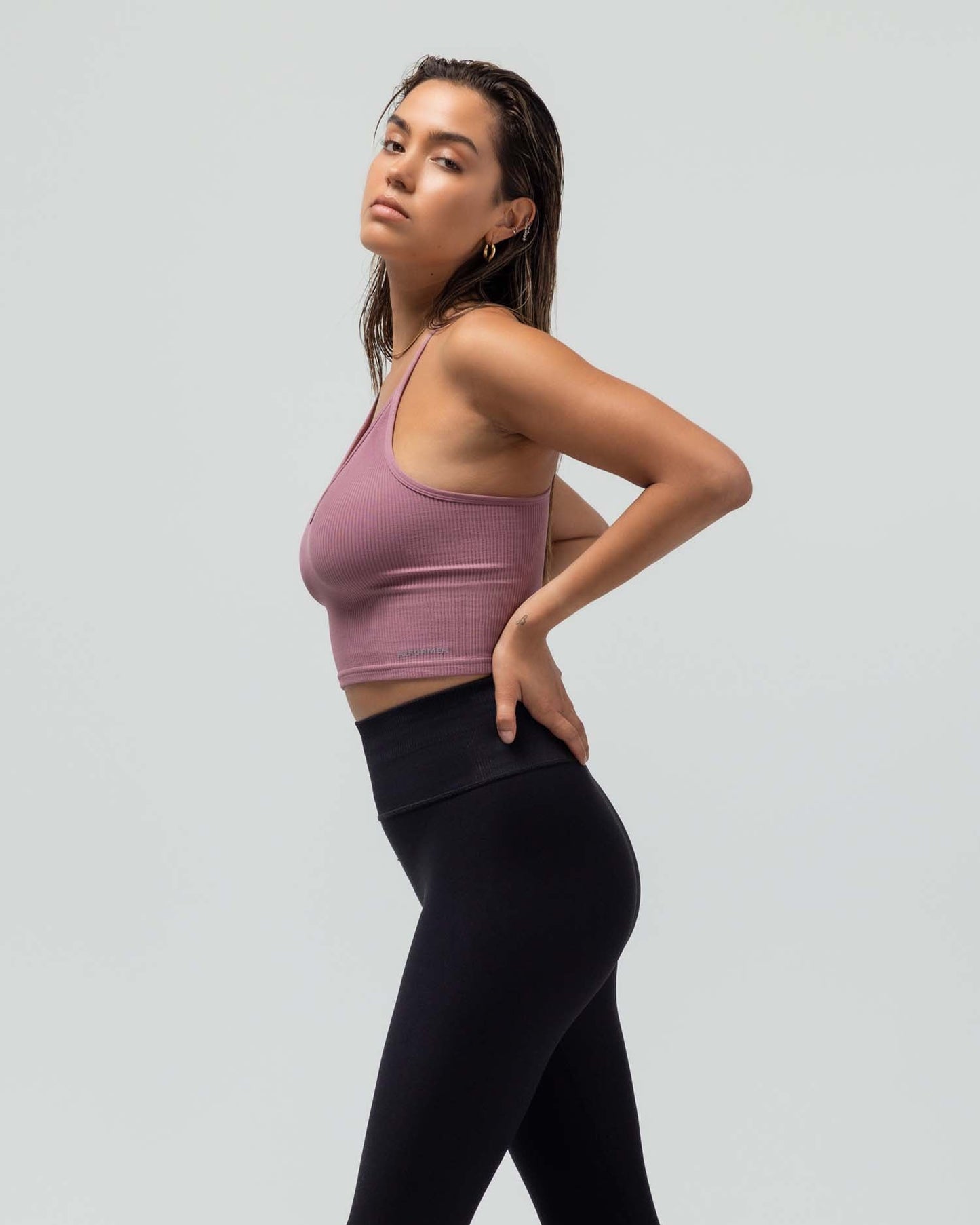 THE CROP RACERBACK V-NECK TANK TOP