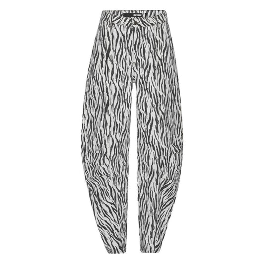 Rotate White Trousers - High-Waisted Trousers Women