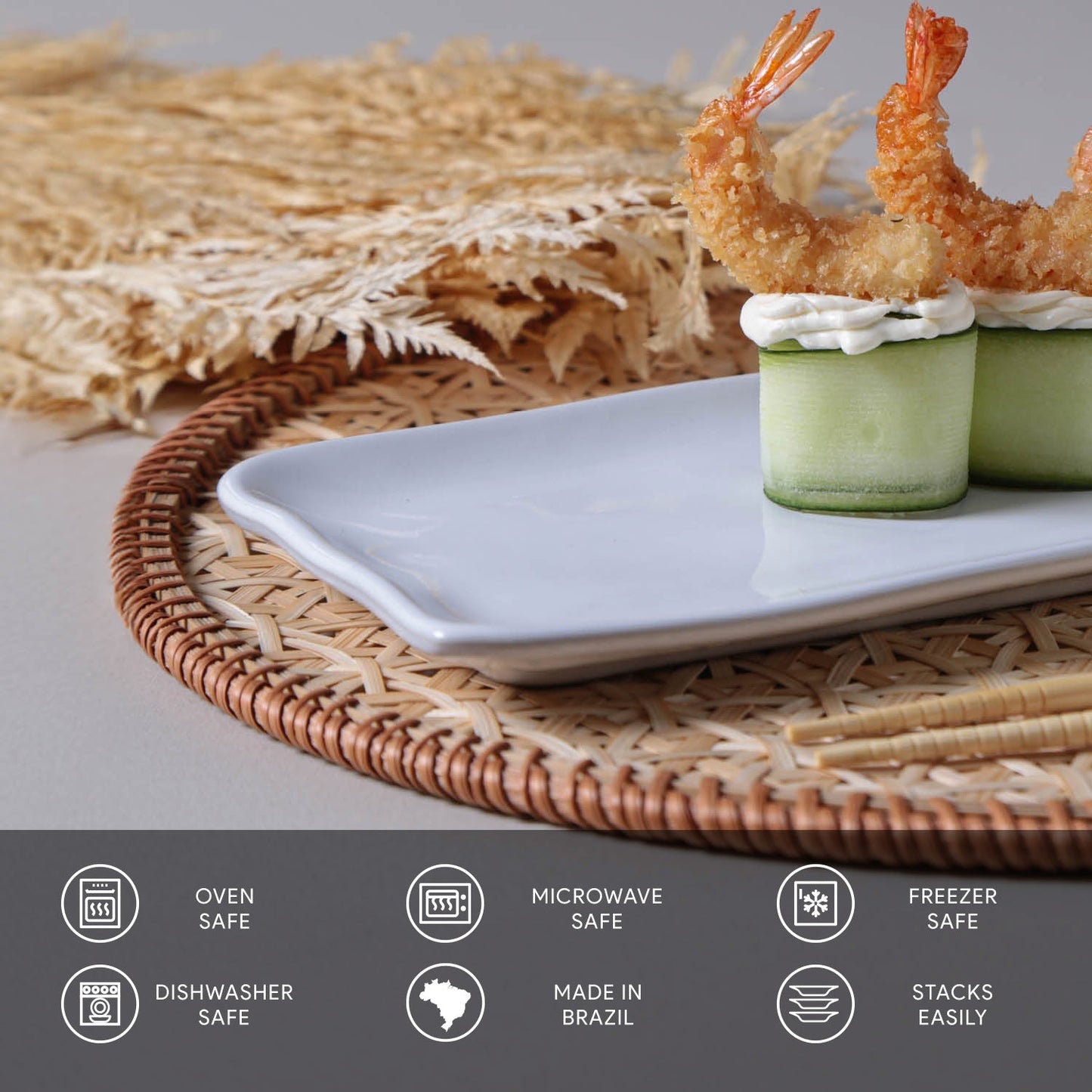 Rectangular Platter Medium Set of 4