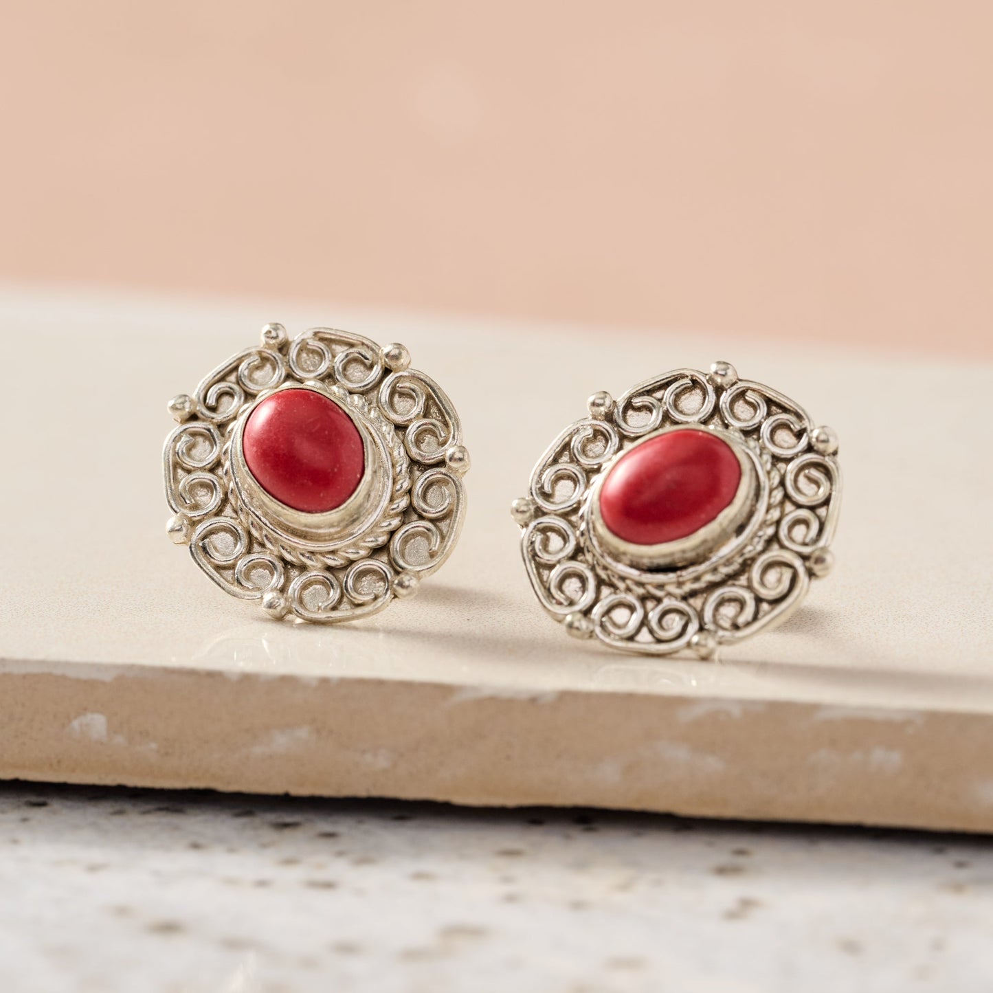 Rani Redstone Post Earrings