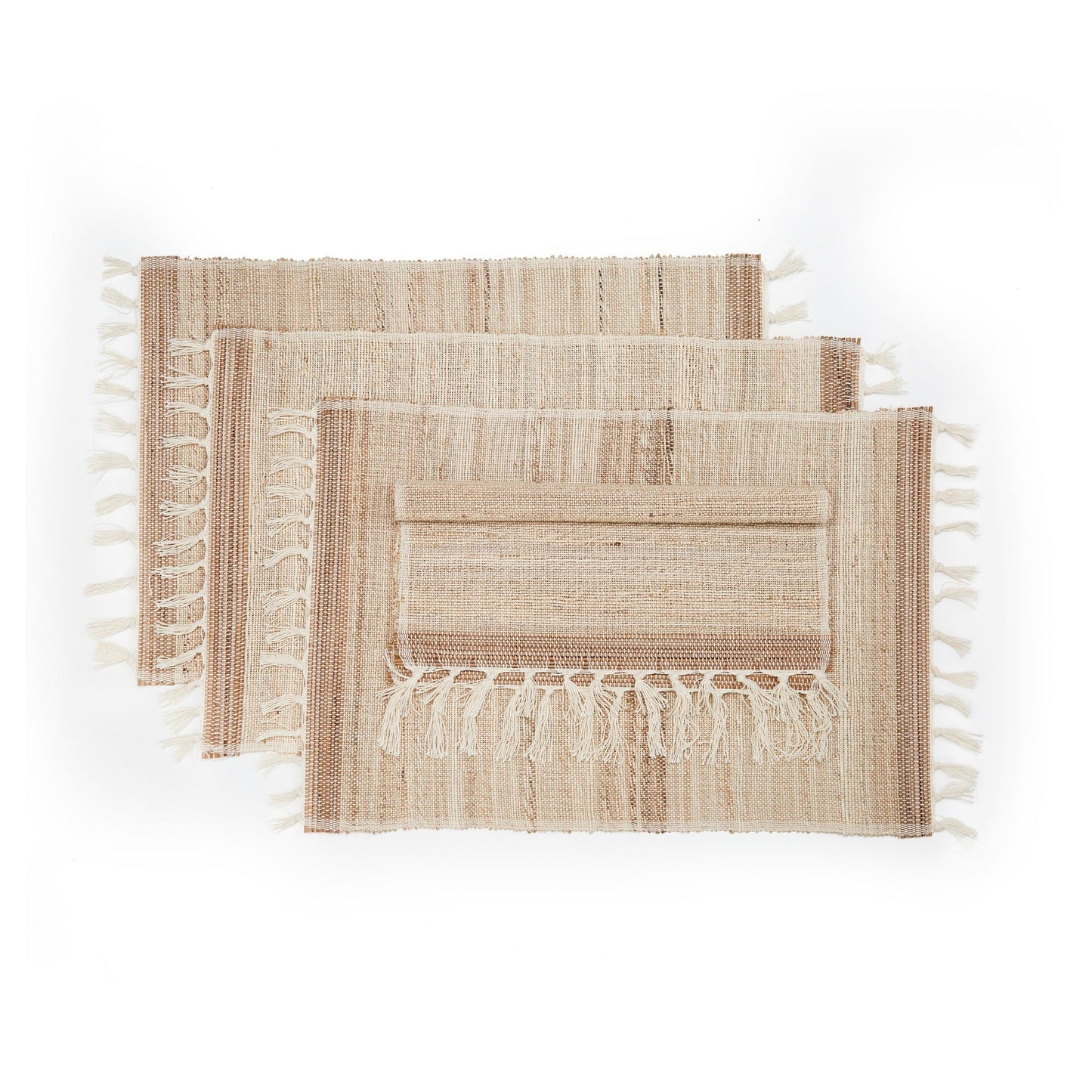 GOURMET Placemats. Set of 4. Banana Stem Fiber - Handwoven - Fair Trade - Artisan Made
