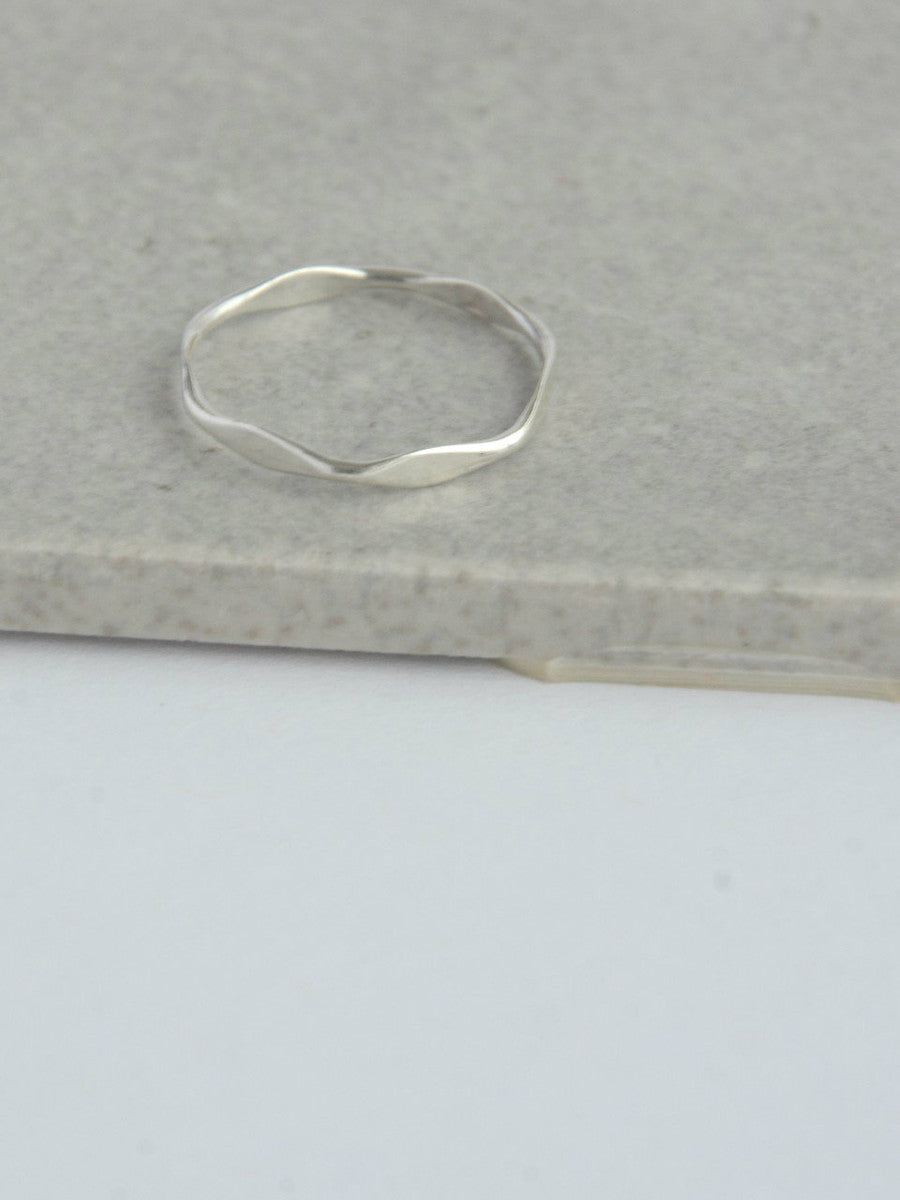 Sterling Stacking Rings - Waves