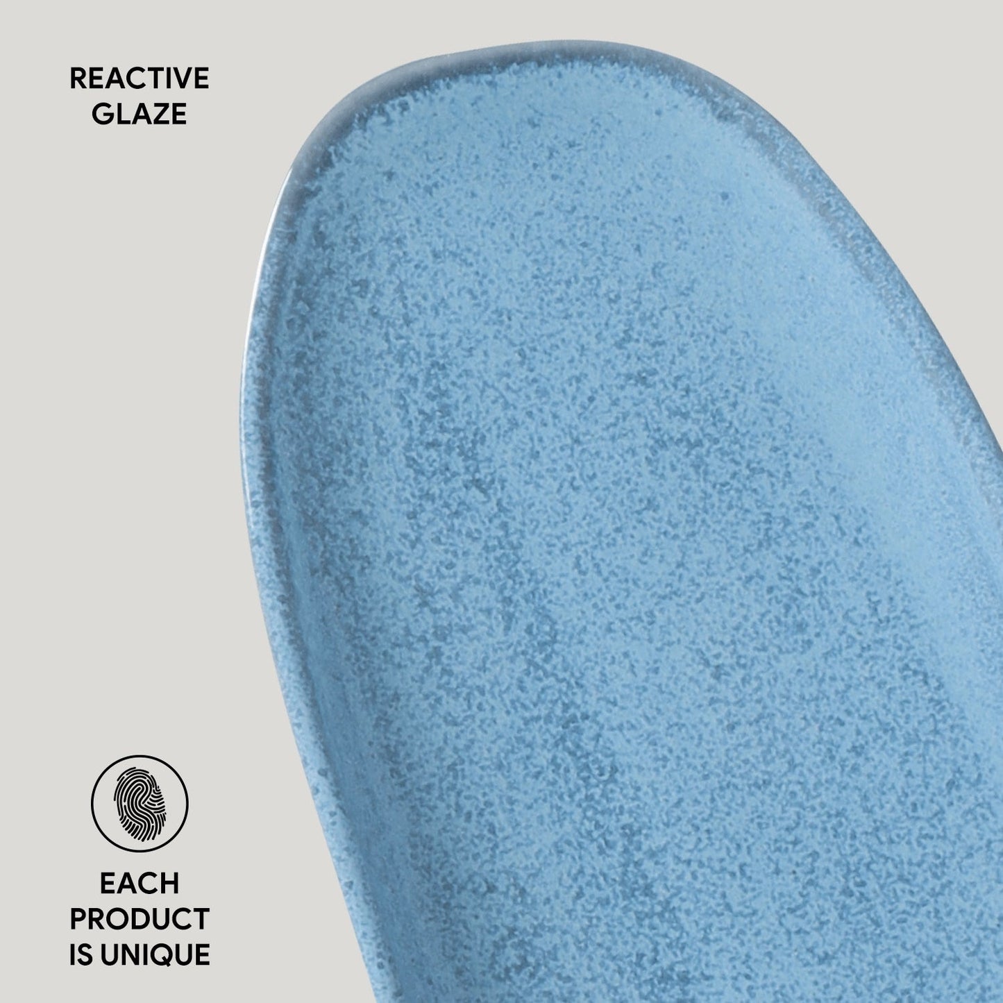 Shallow Organic Oval Platter Large Set of 4