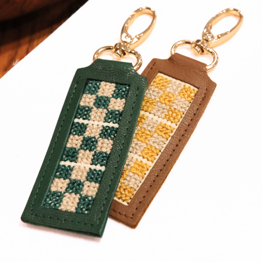 Leather Key Fob - Checkers